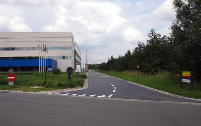 2-way road next to VIB building Entrance of the Technology Park